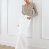 OSLO MAXI SKIRT | WHITE DENIM