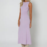 BRIT KNIT MAXI DRESS - LILAC