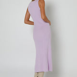 BRIT KNIT MAXI DRESS - LILAC