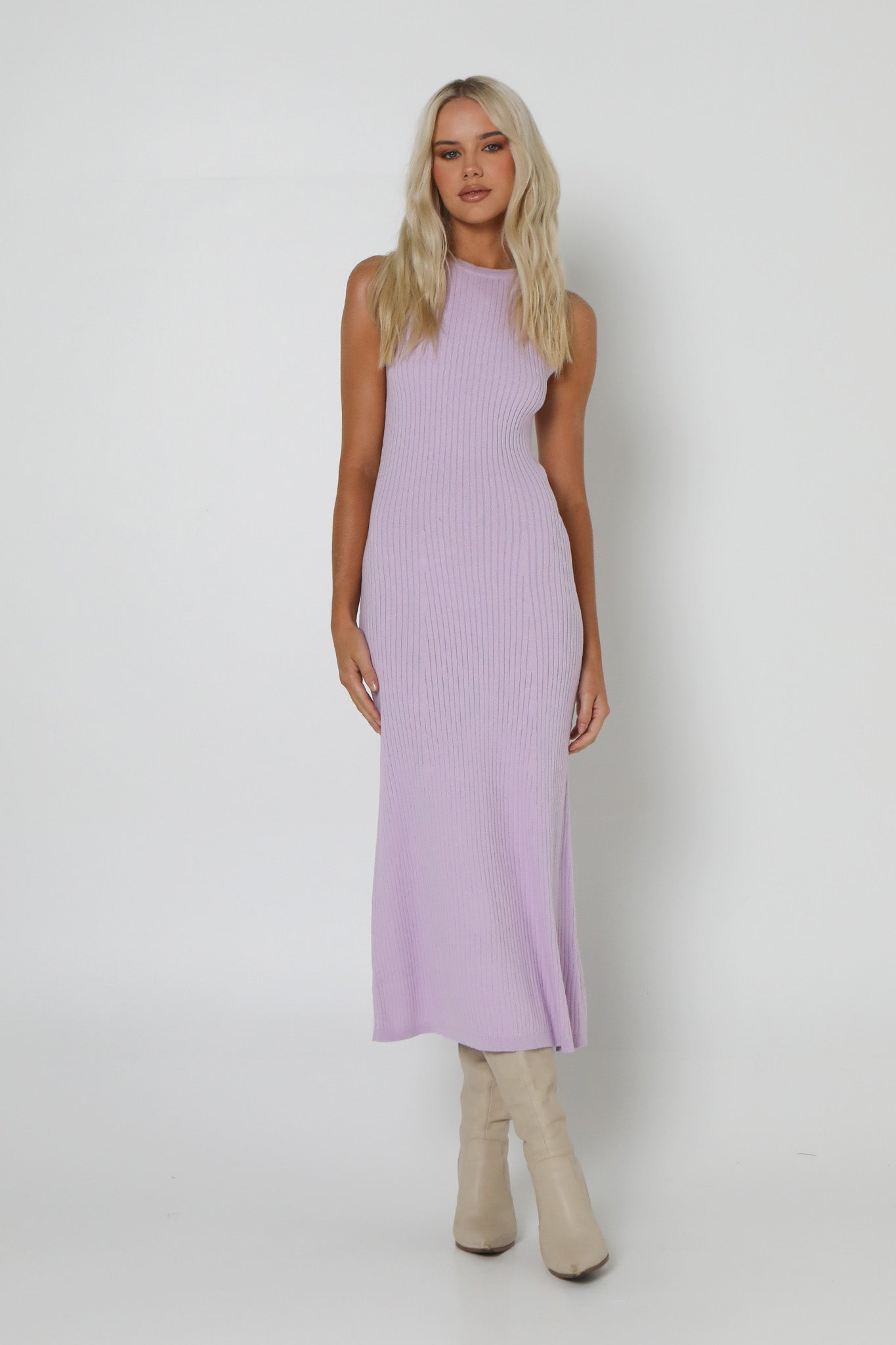 BRIT KNIT MAXI DRESS LILAC