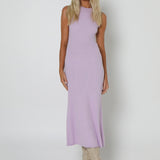 BRIT KNIT MAXI DRESS - LILAC