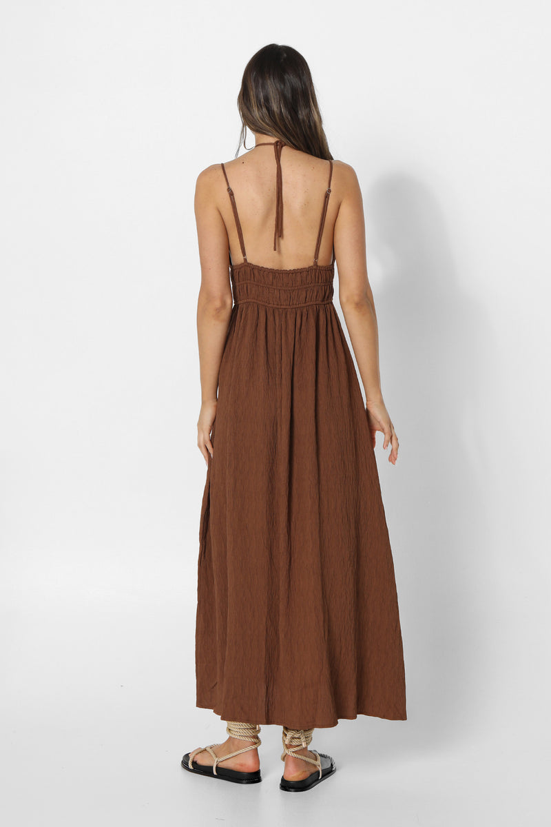 CAMILLA MAXI DRESS - CACAO