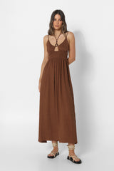 CAMILLA MAXI DRESS - CACAO