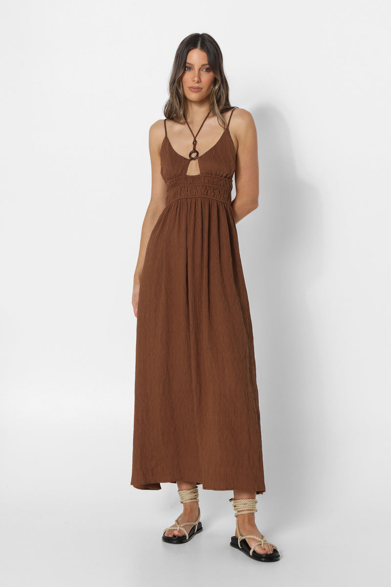 CAMILLA MAXI DRESS - CACAO