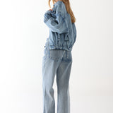 CASS BOMBER JACKET - BLUE DENIM