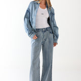 CASS BOMBER JACKET - BLUE DENIM