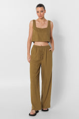CELESTE TOP - OLIVE
