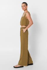 CELESTE TOP - OLIVE
