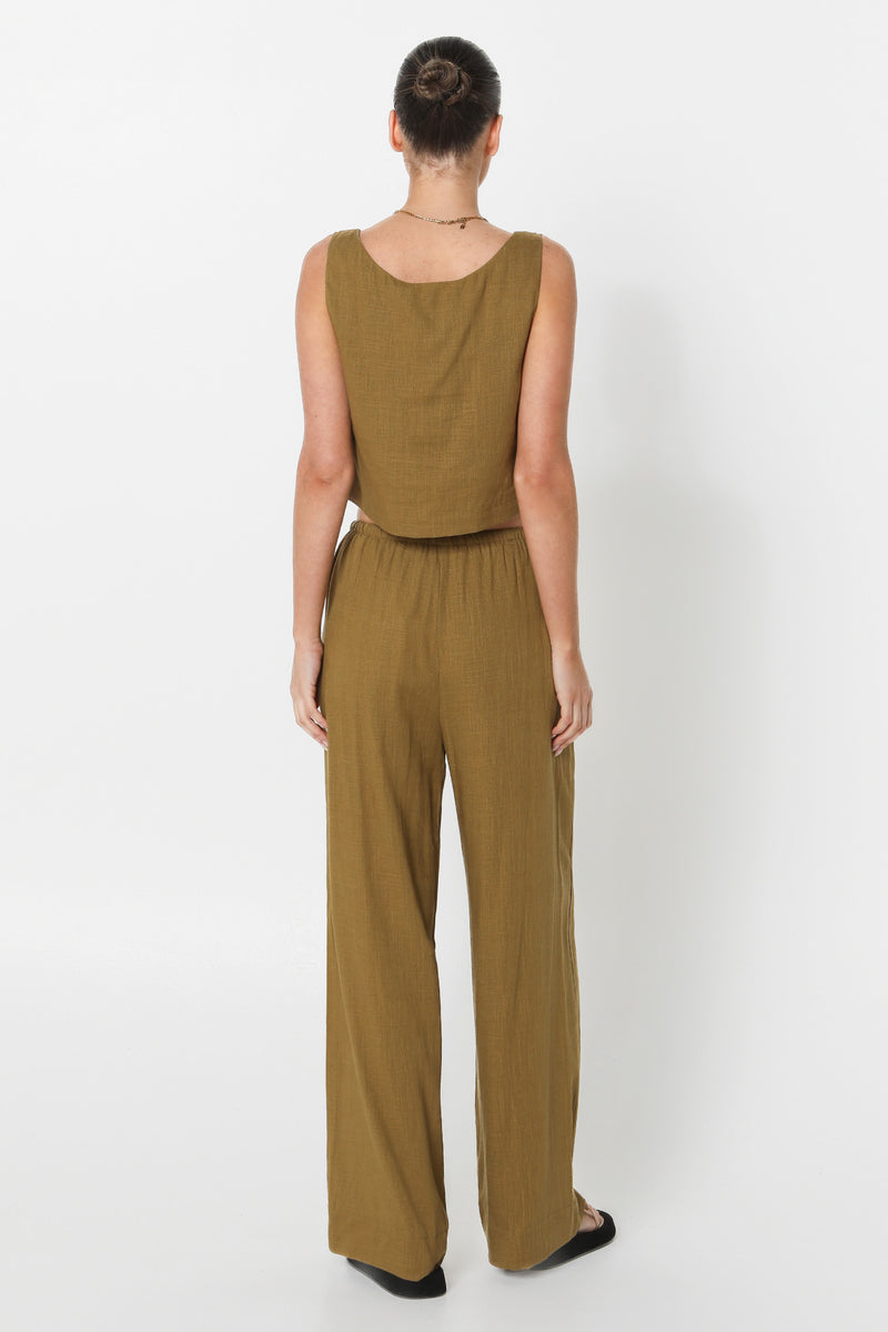 CELESTE TOP - OLIVE