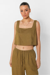 CELESTE TOP - OLIVE
