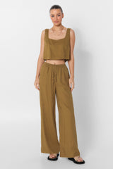 CELESTE TOP - OLIVE