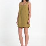 CELESTE MINI DRESS - OLIVE