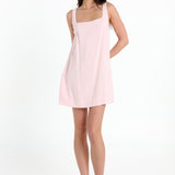 CELESTE MINI DRESS - PINK QUARTZ