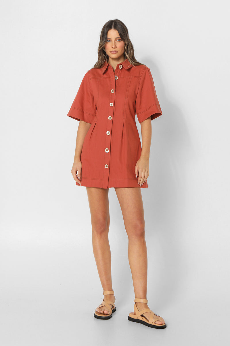 DANICA DRESS - CLAY