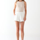 LEO TRACK SHORTS - OFF WHITE