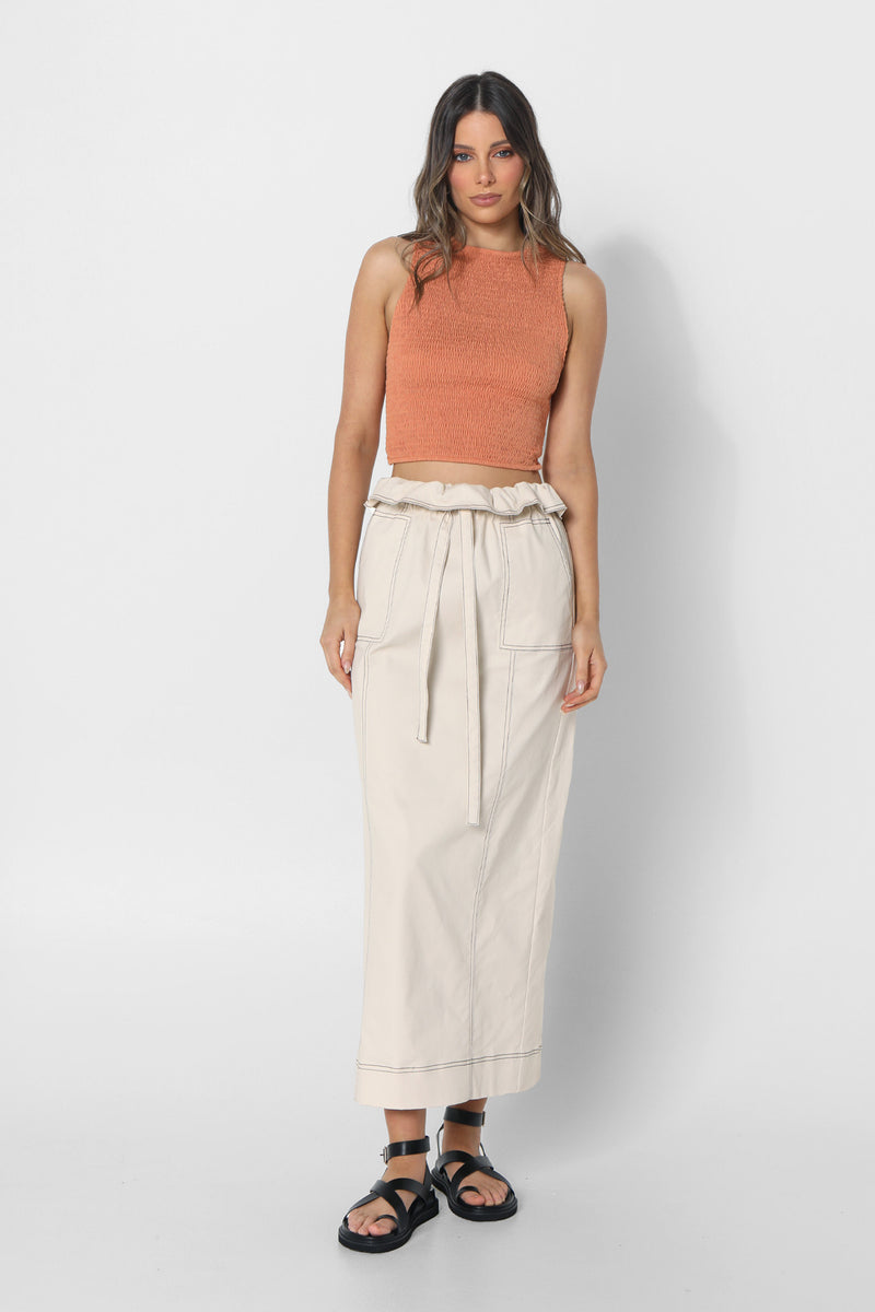ELOWEN SKIRT - STONE