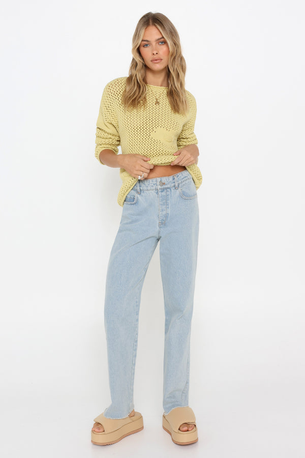 ERIN KNIT JUMPER - LIGHT LIME