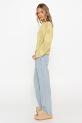 ERIN KNIT JUMPER - LIGHT LIME