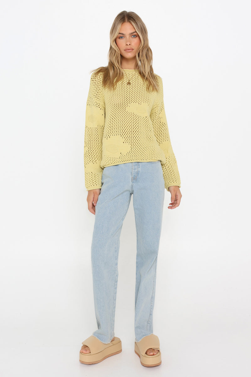 ERIN KNIT JUMPER - LIGHT LIME