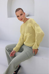 ERIN KNIT JUMPER - LIGHT LIME