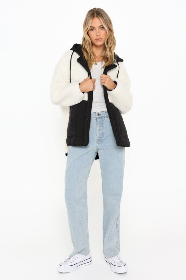 HALLE JACKET - CREAM/BLACK