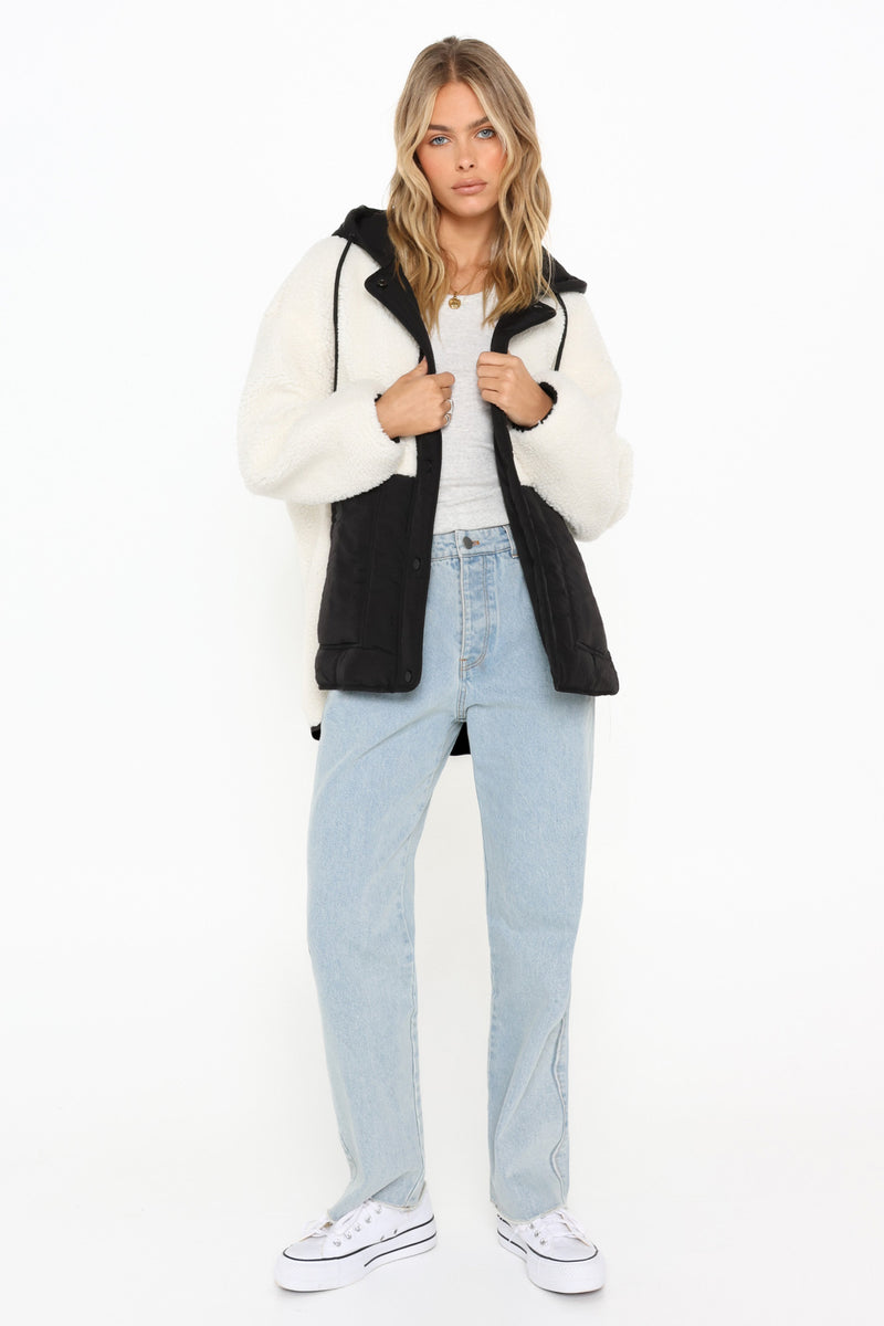 HALLE JACKET - CREAM/BLACK