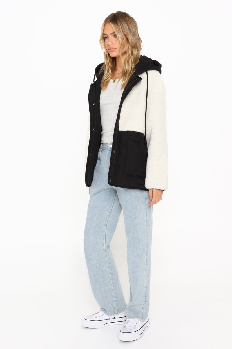 HALLE JACKET - CREAM/BLACK