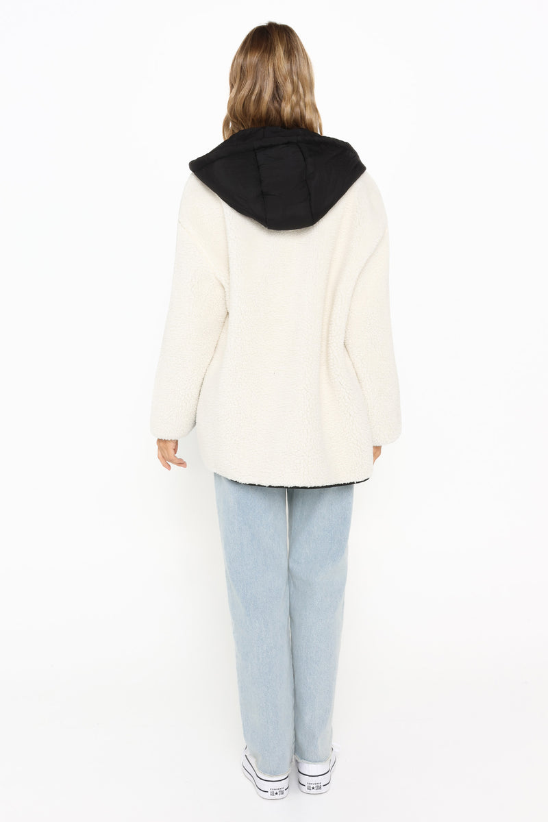 HALLE JACKET - CREAM/BLACK