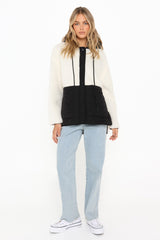 HALLE JACKET - CREAM/BLACK