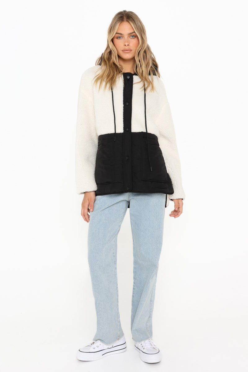 HALLE JACKET - CREAM/BLACK