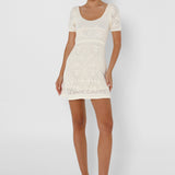 IVY KNIT MINI DRESS - MILK