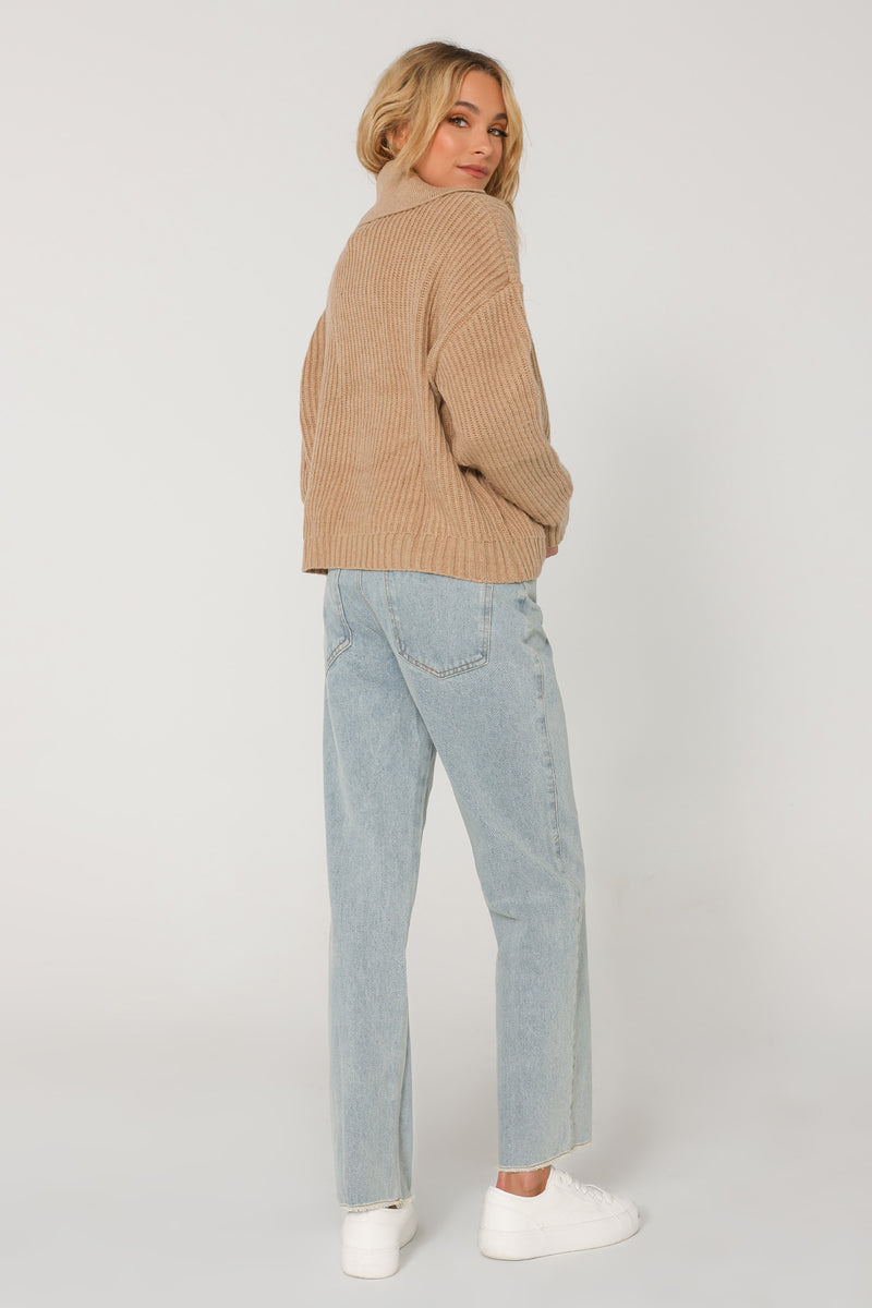 IZY JUMPER - CAMEL