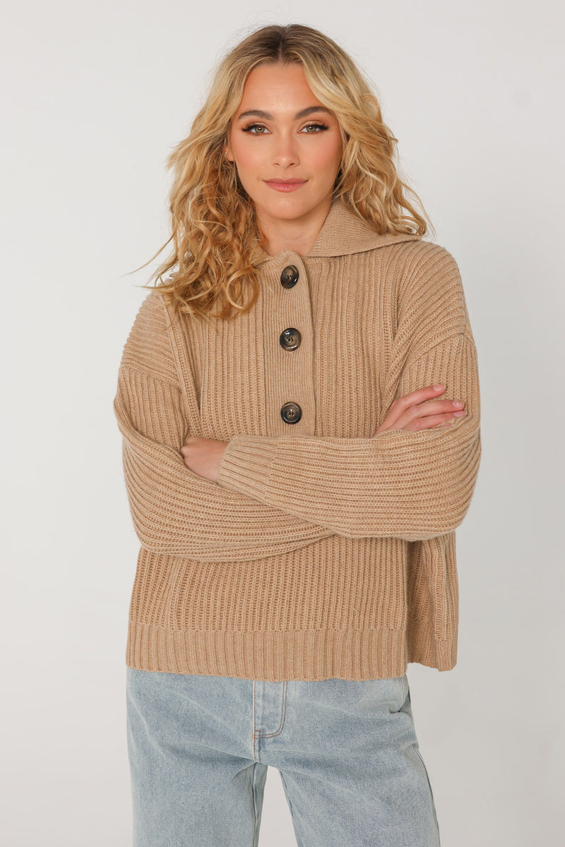 IZY JUMPER - CAMEL