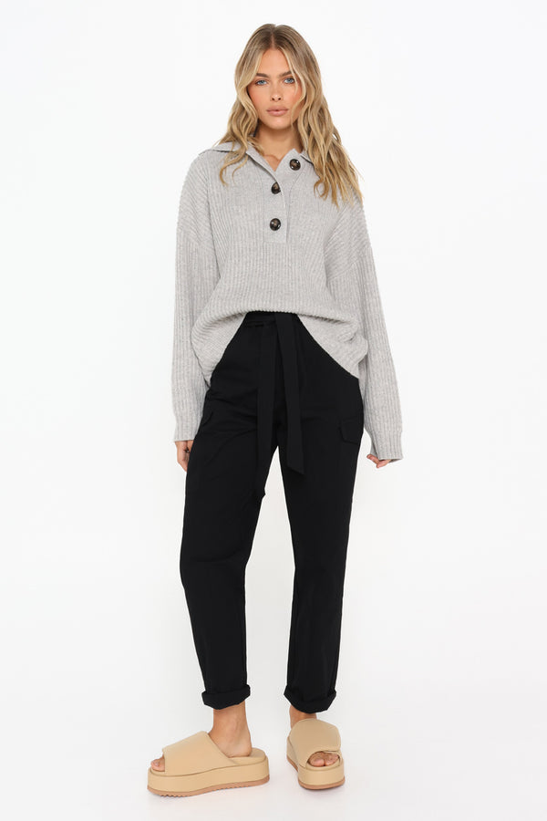 IZY JUMPER - GREY MARLE