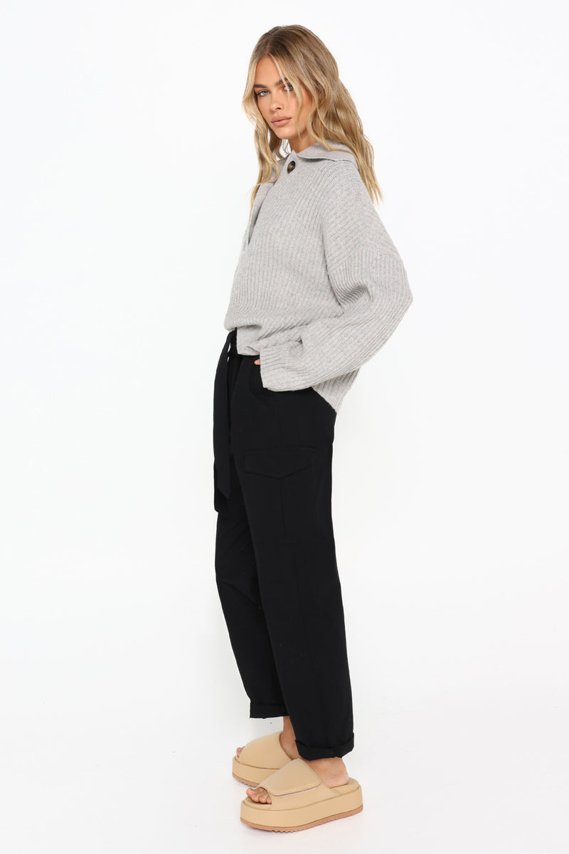 IZY JUMPER - GREY MARLE