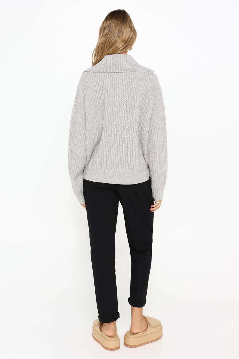 IZY JUMPER - GREY MARLE