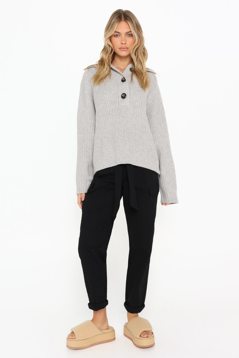 IZY JUMPER - GREY MARLE