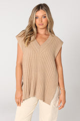 JADIE VEST - CAMEL