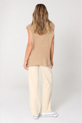JADIE VEST - CAMEL