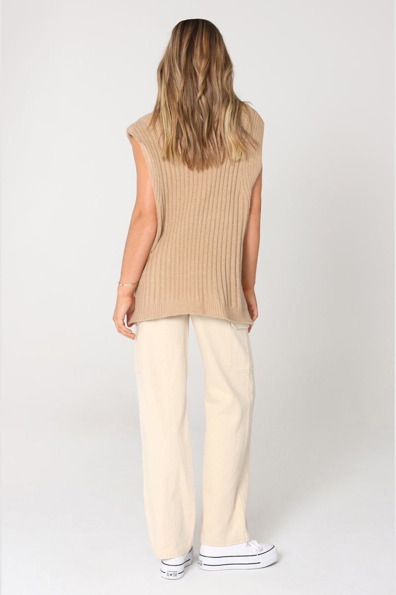 JADIE VEST - CAMEL