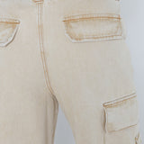 JUDE CARGO PANTS - BEIGE DENIM