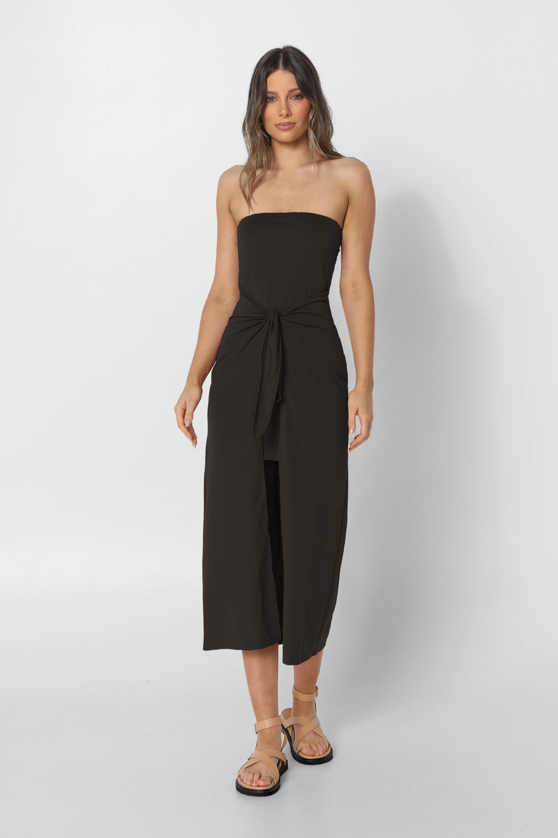 KAI MIDI DRESS - BLACK