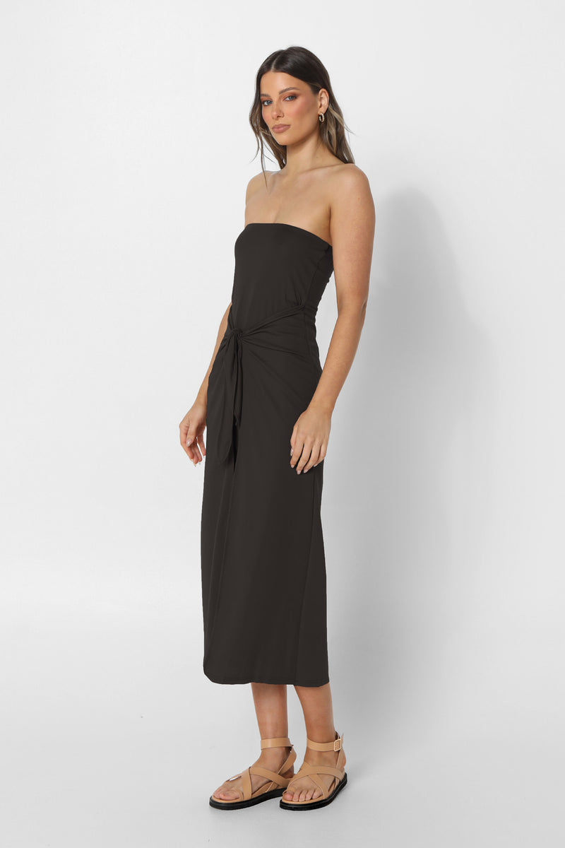 KAI MIDI DRESS - BLACK