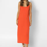 KATIA SLIP DRESS - FLAME