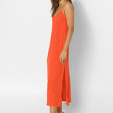 KATIA SLIP DRESS - FLAME