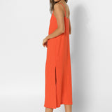 KATIA SLIP DRESS - FLAME