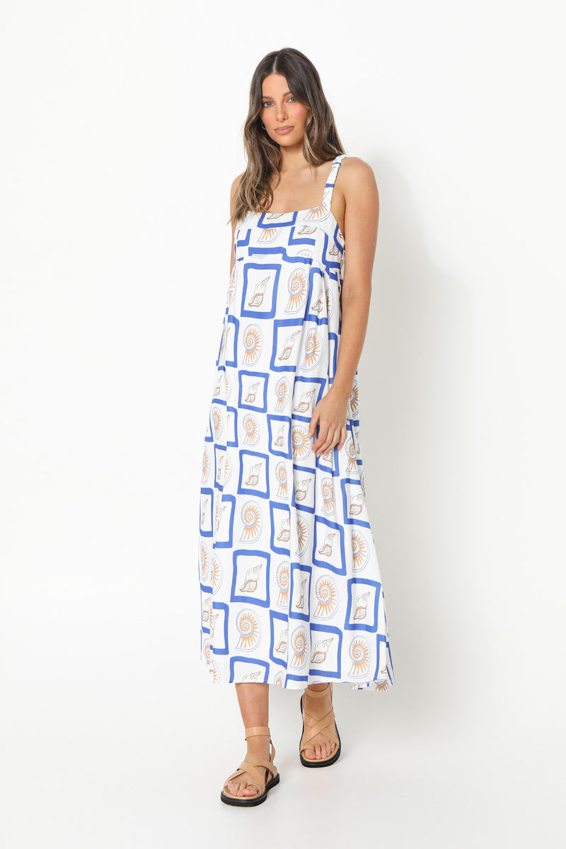 KATIE MAXI DRESS - SHELL PRINT