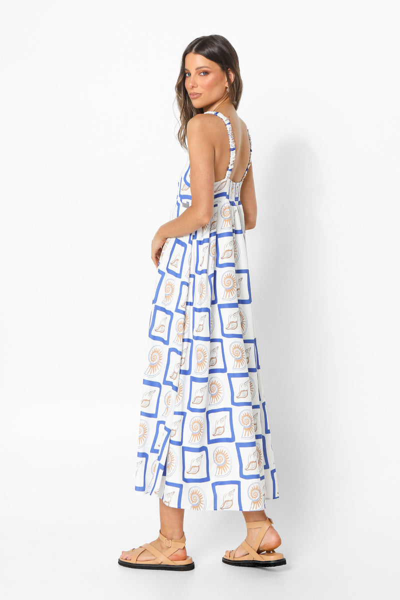 KATIE MAXI DRESS - SHELL PRINT