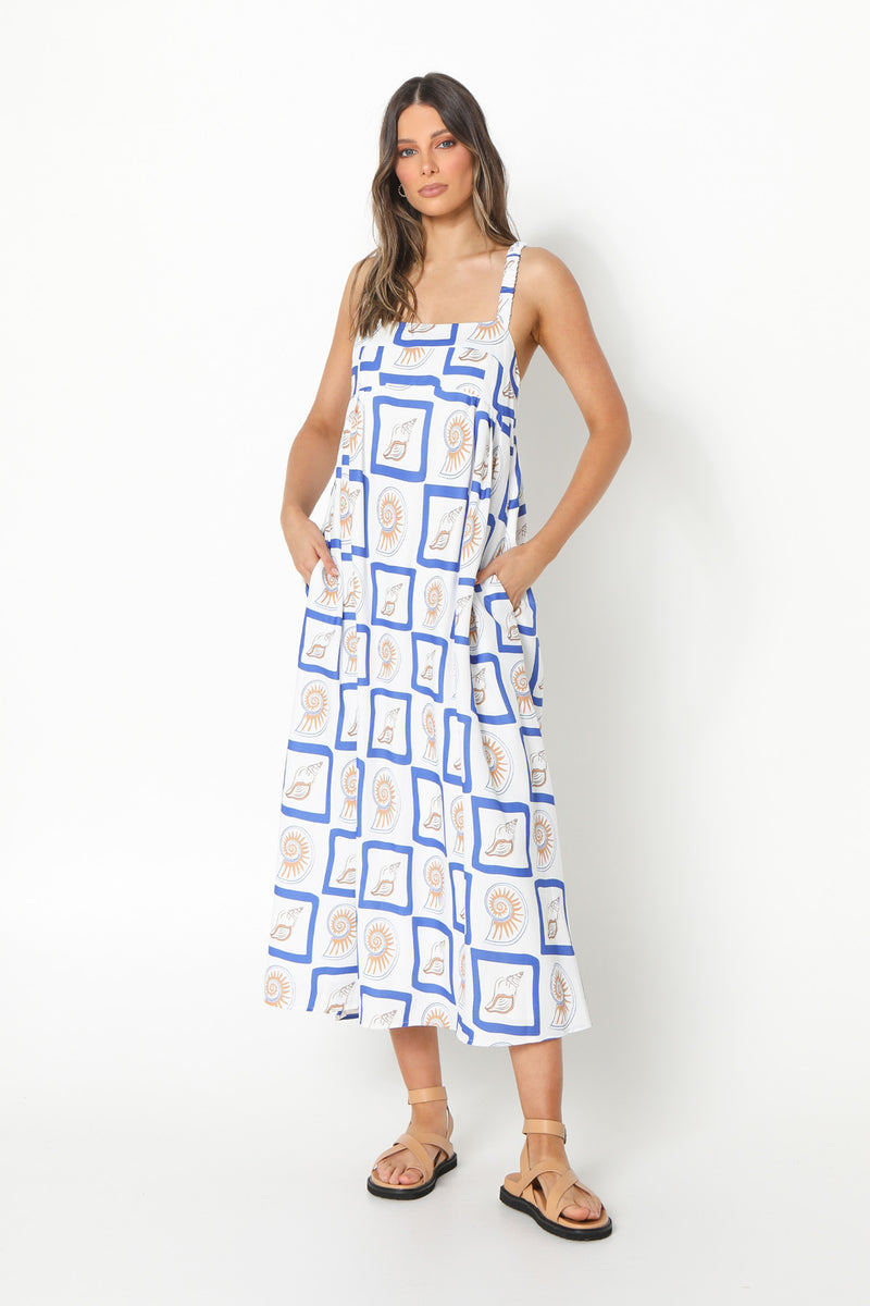 KATIE MAXI DRESS - SHELL PRINT