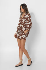 KOKO SHIRT - CHOC FLORAL